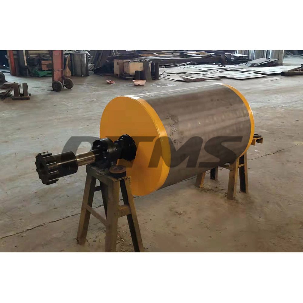 Dry Pulley Drum Magnet with Green Belt – PTMS magnetic separator photo